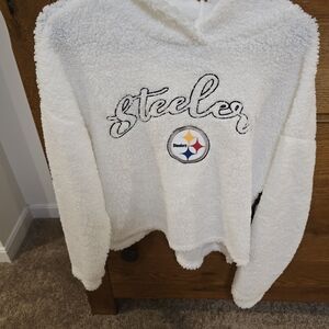 NFL Steelers White Fleece Hoodie